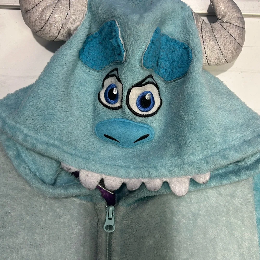 5 for $25🔥Disney Pixar Monsters Ink Sully Plush Pajama Jumpsuit Medium (8-10) - Picture 4 of 8